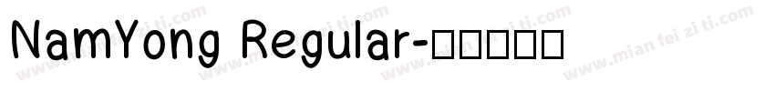 NamYong Regular字体转换